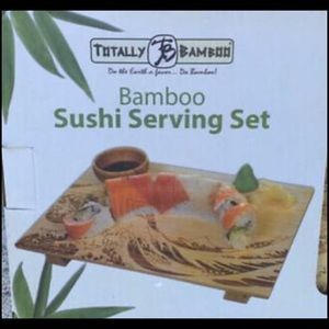 Totally Bamboo Sushi Serving 9 Piece Wave Design